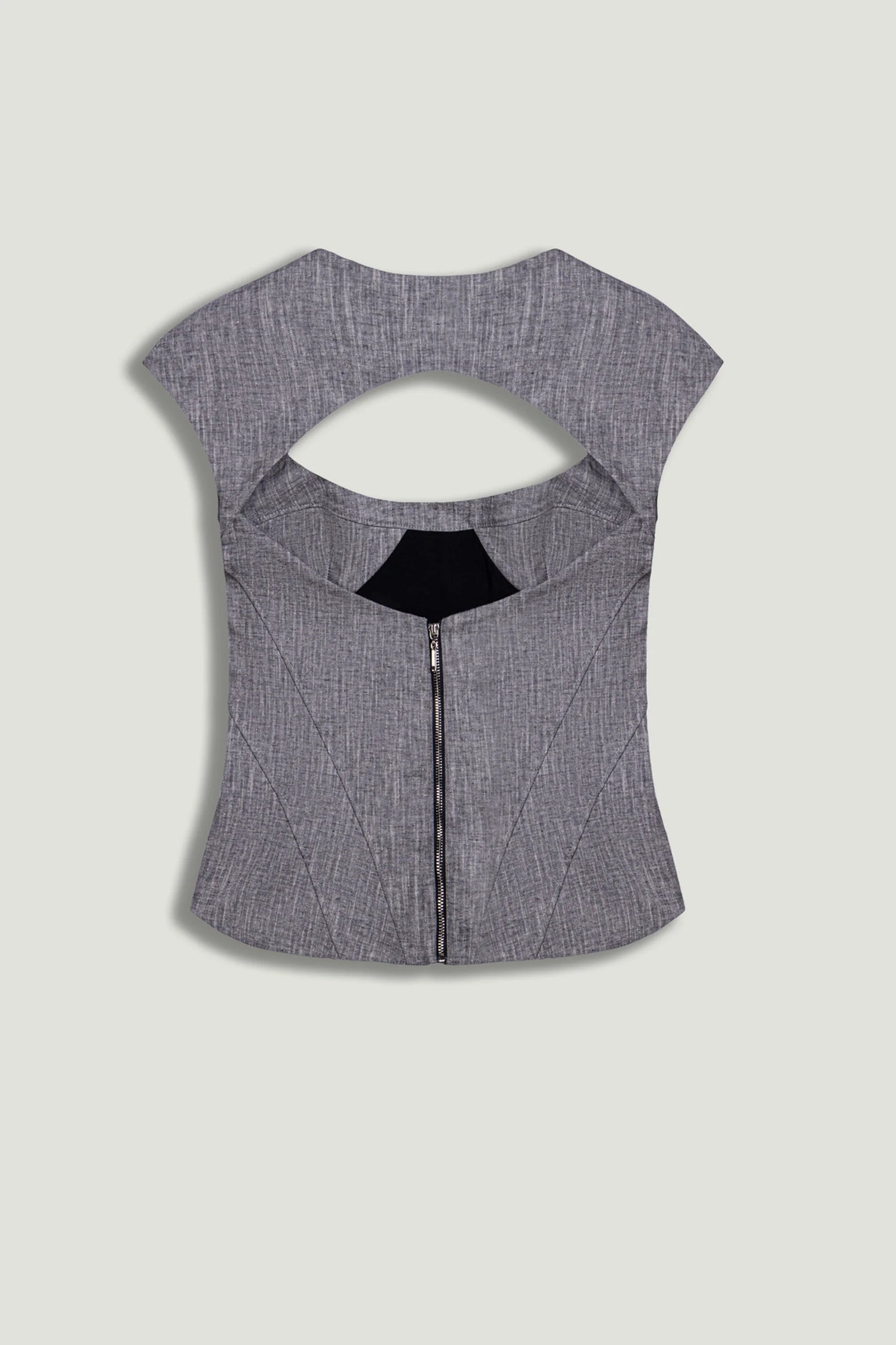 Open-Back Tailored Top
