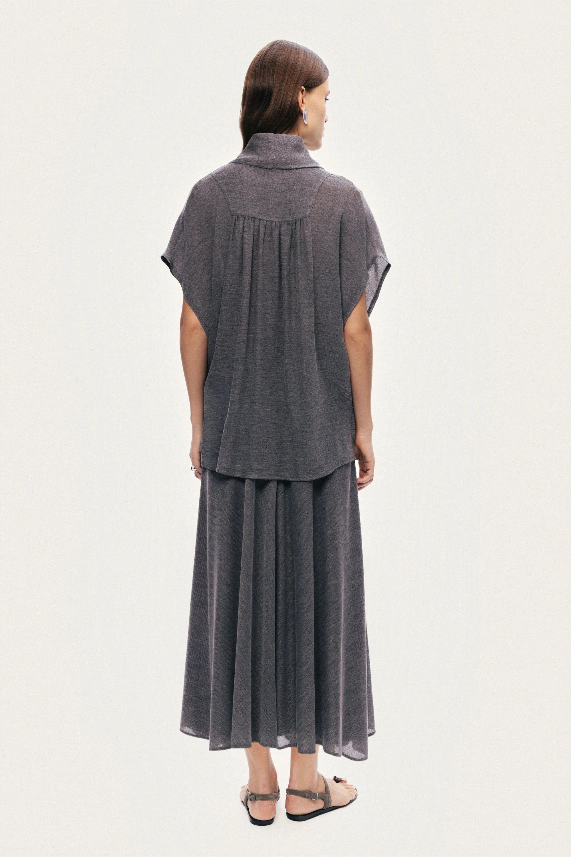 Draped Wrap Blouse