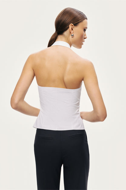 Halter Neck Tie Detail Blouse
