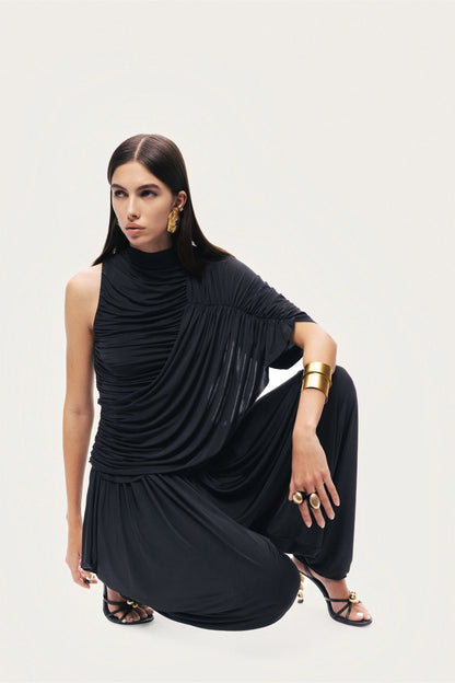 Asymmetric Draped Blouse