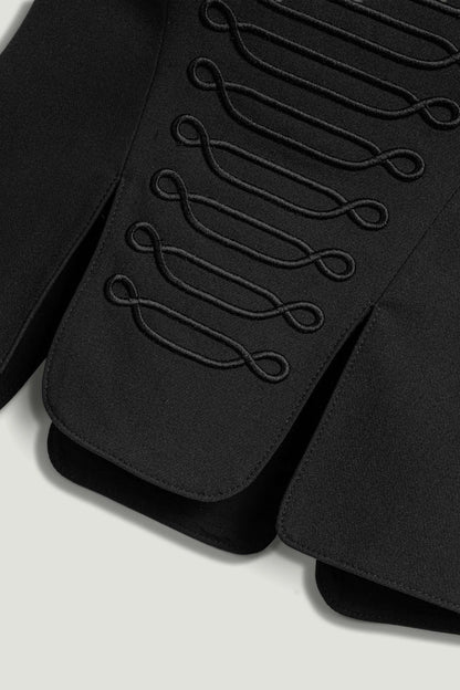 Black Halter Neck Structured Top