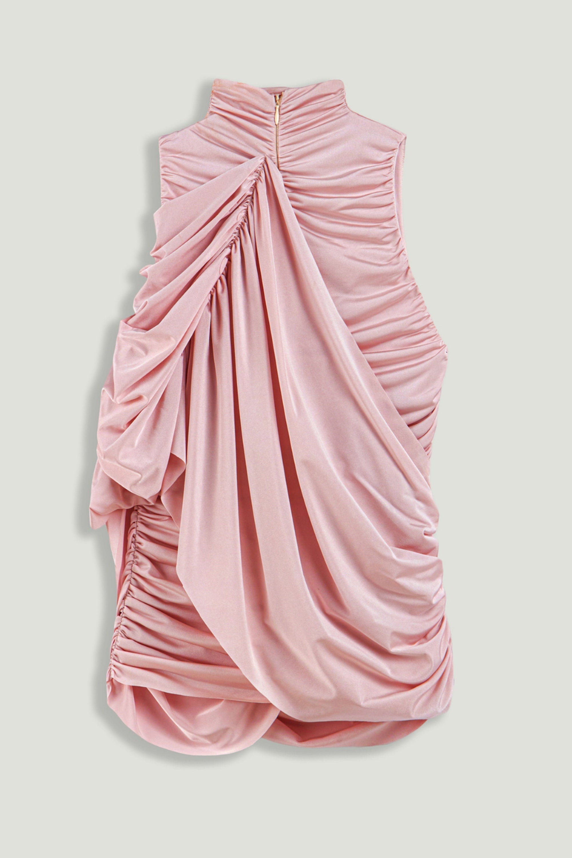 Asymmetric Sleeve Draped Blouse