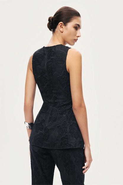 Textured Tailored Vest