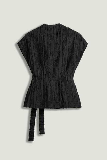 Textured Belted Vest