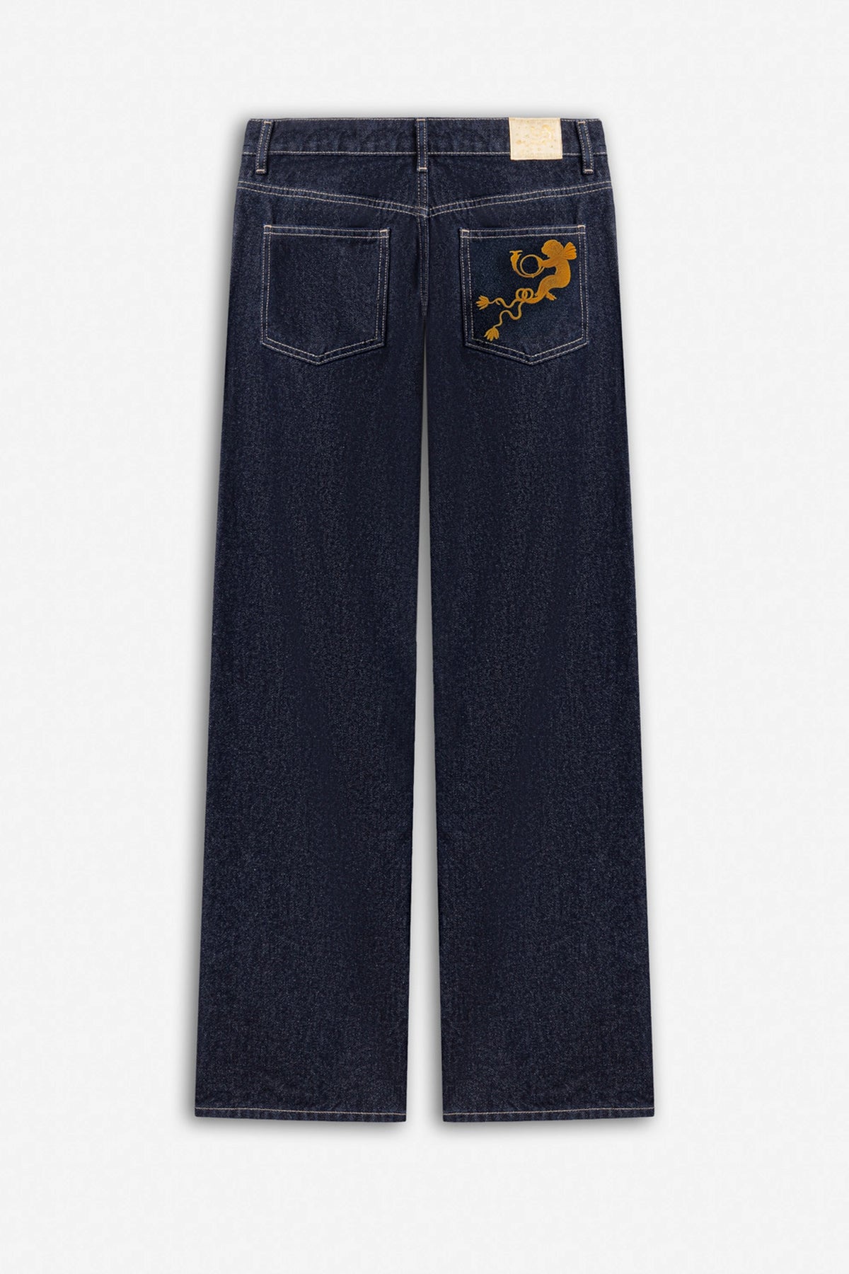 Belt Detail Wide Leg Jeans