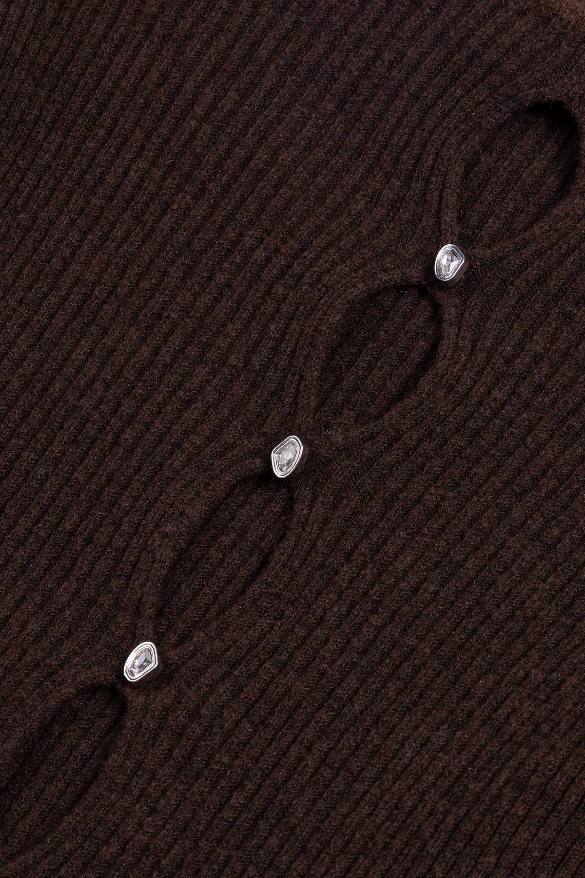 Off-Shoulder Ribbed Knit Cardigan