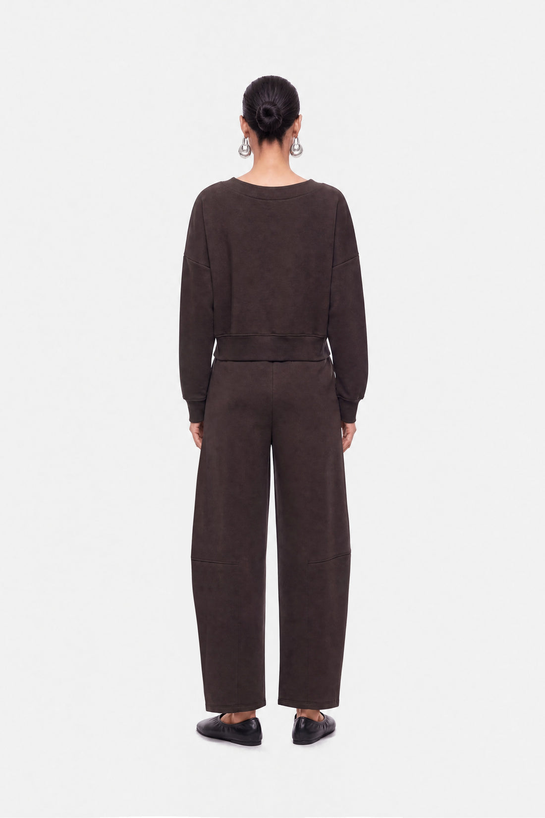 Belted Drop Shoulder Sweatshirt