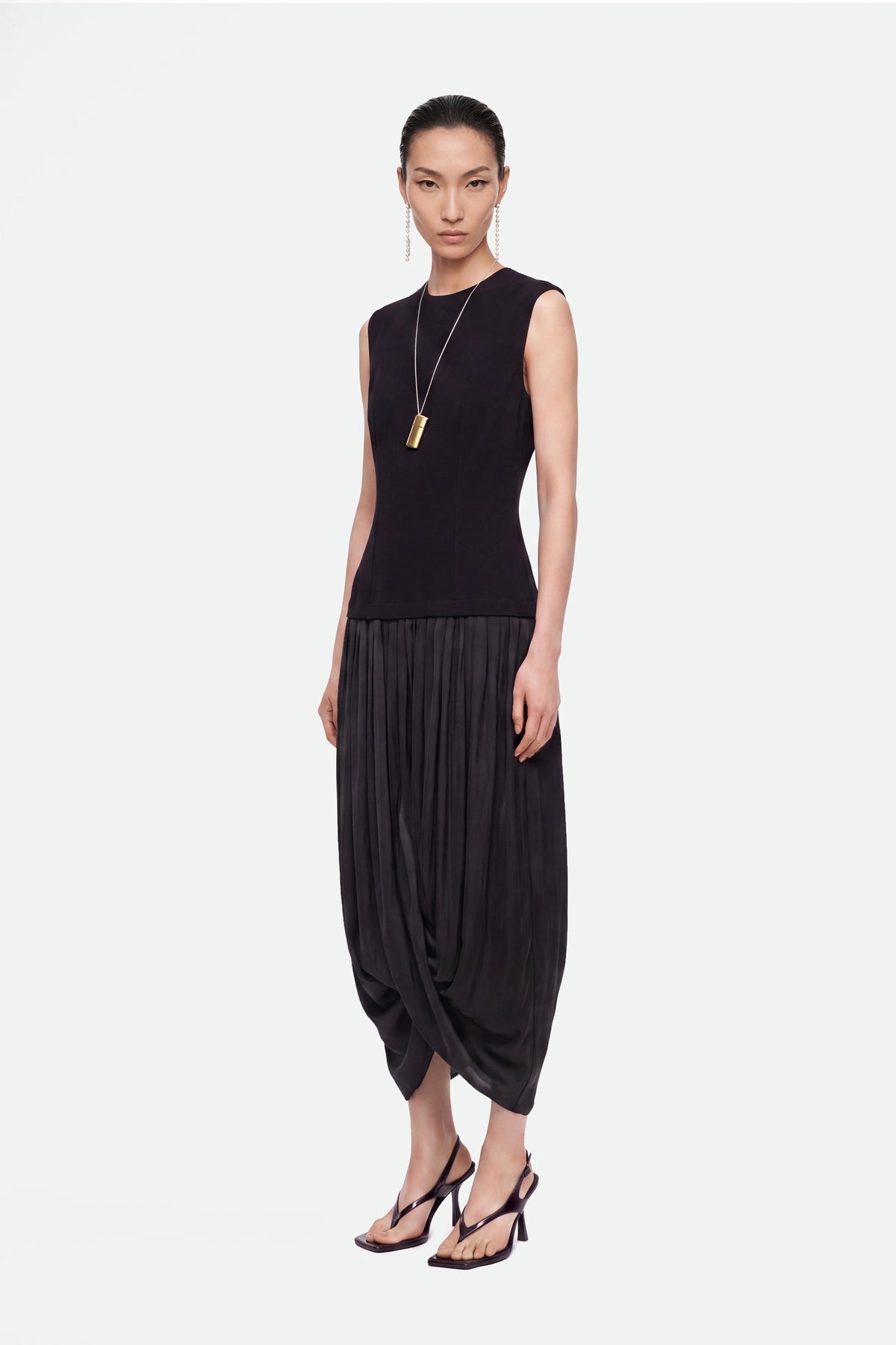 Cap Sleeve Bubble Hem Dress