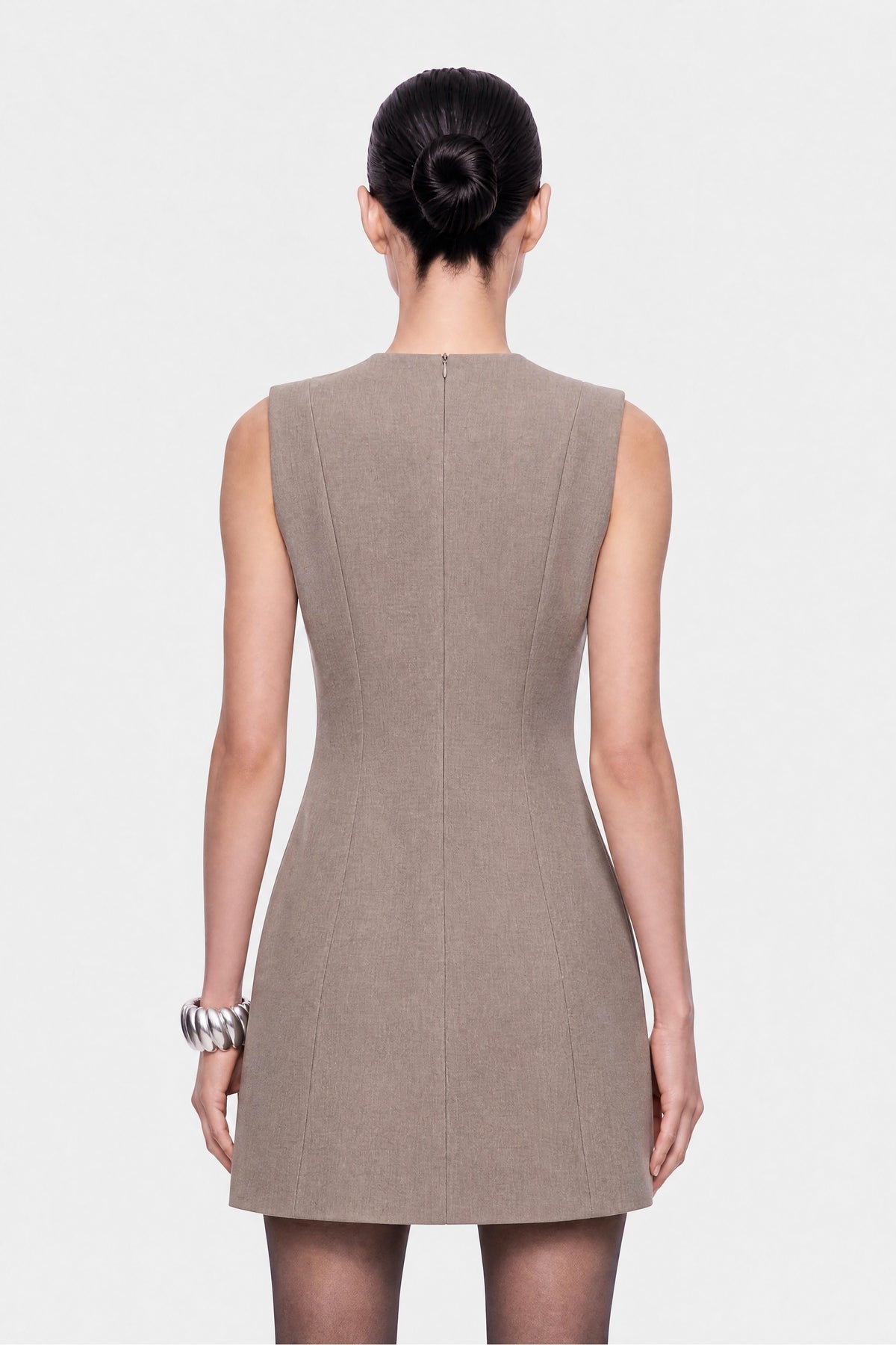 Asymmetric Clasp Mini Dress