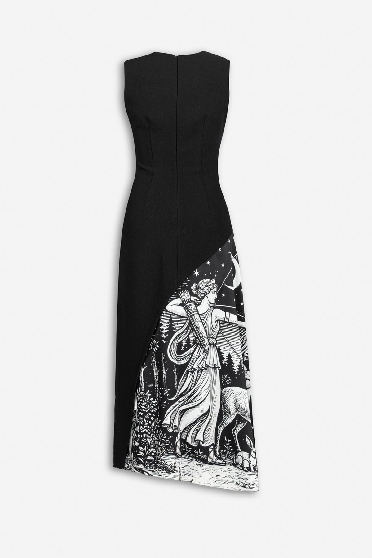 Asymmetric Skirt Maxi Dress