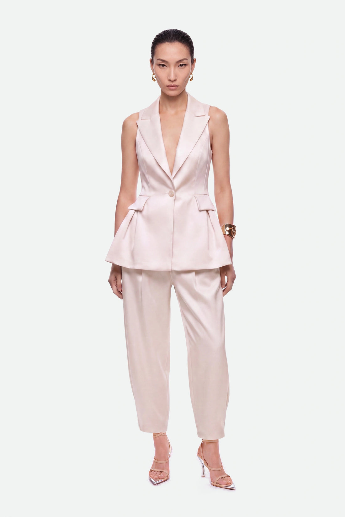 High Waist Balloon Leg Trousers