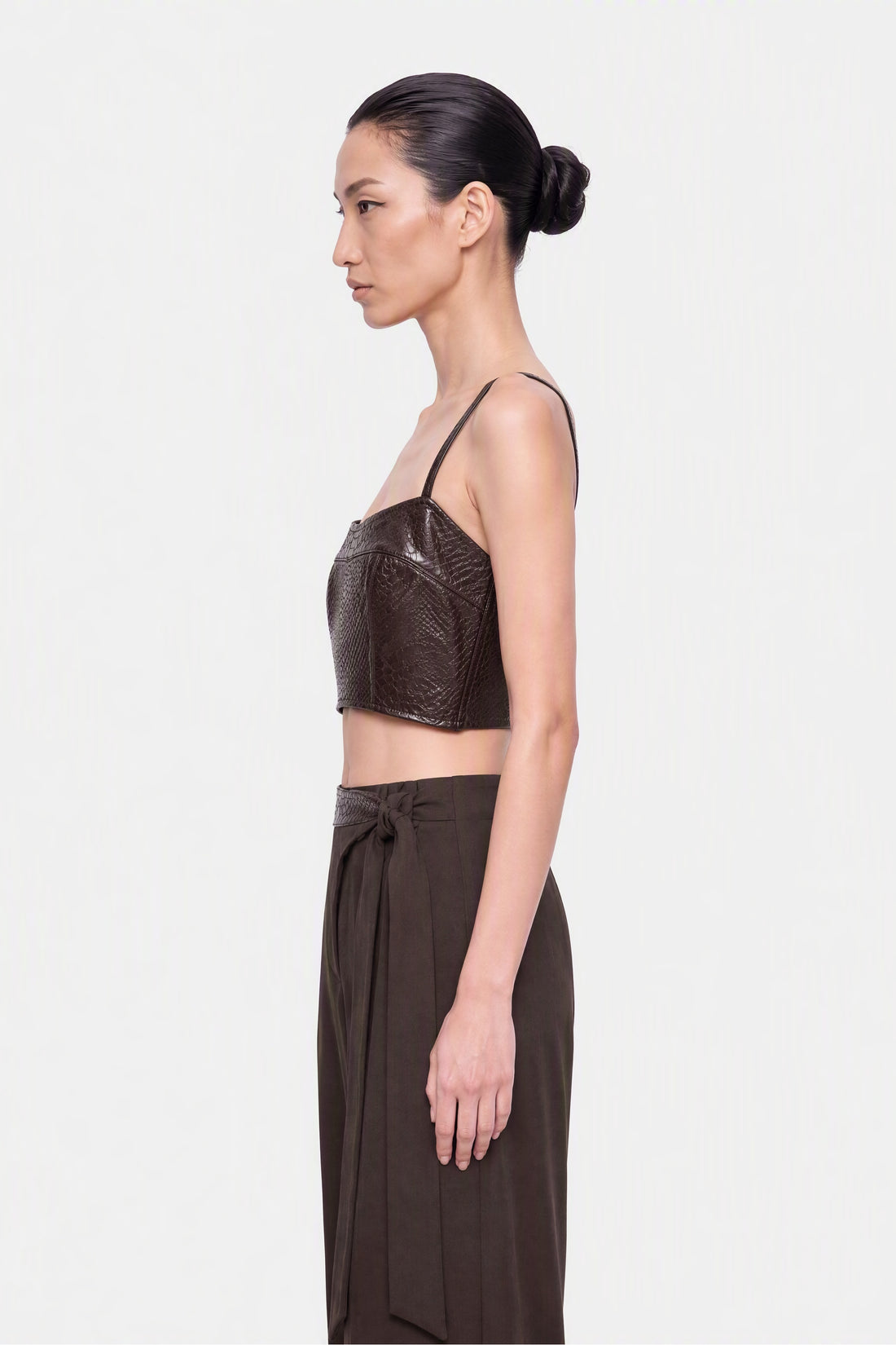 Tie Waist Wide Leg Trousers