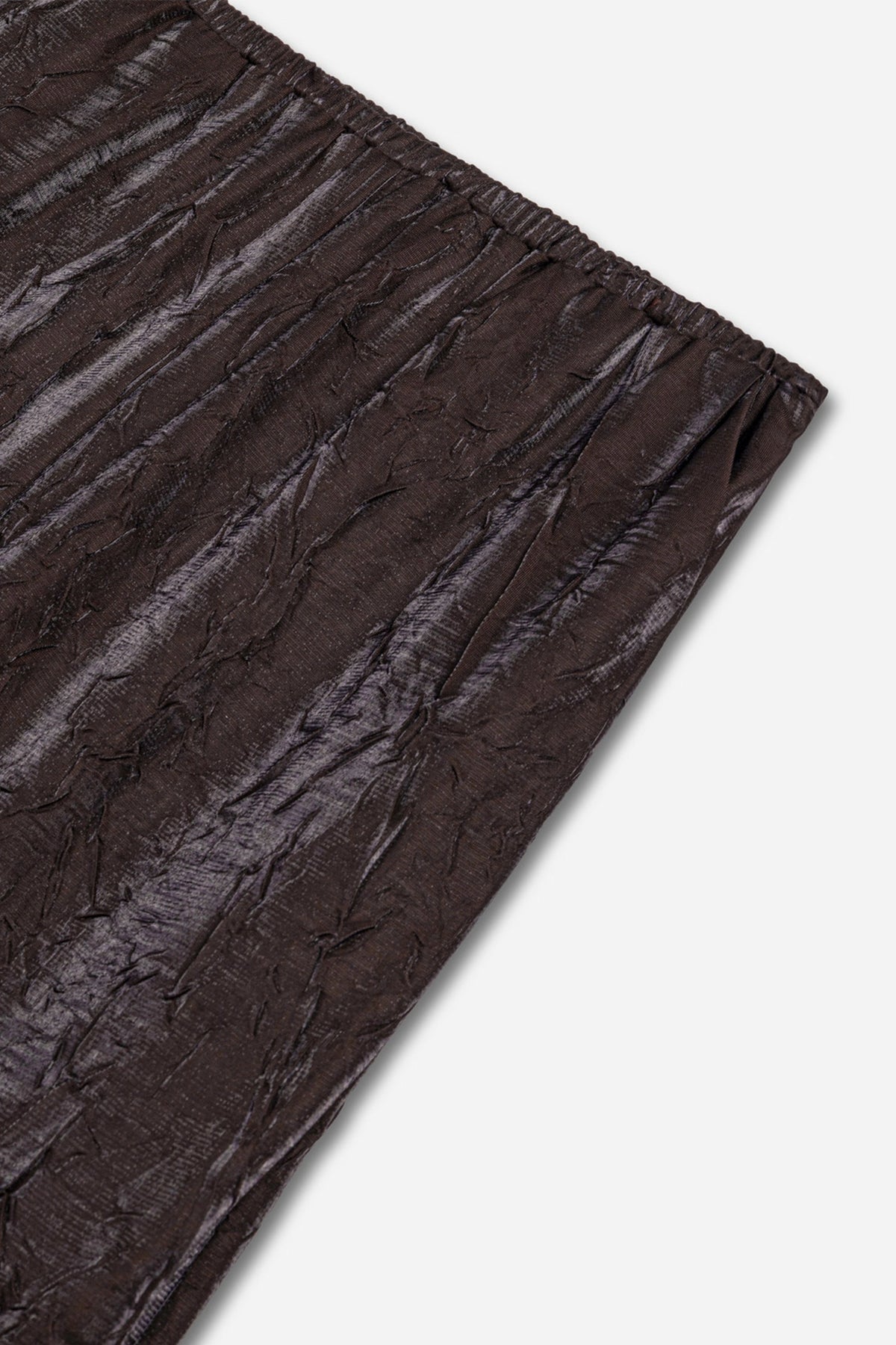 Crinkle Effect Wide Leg Trousers