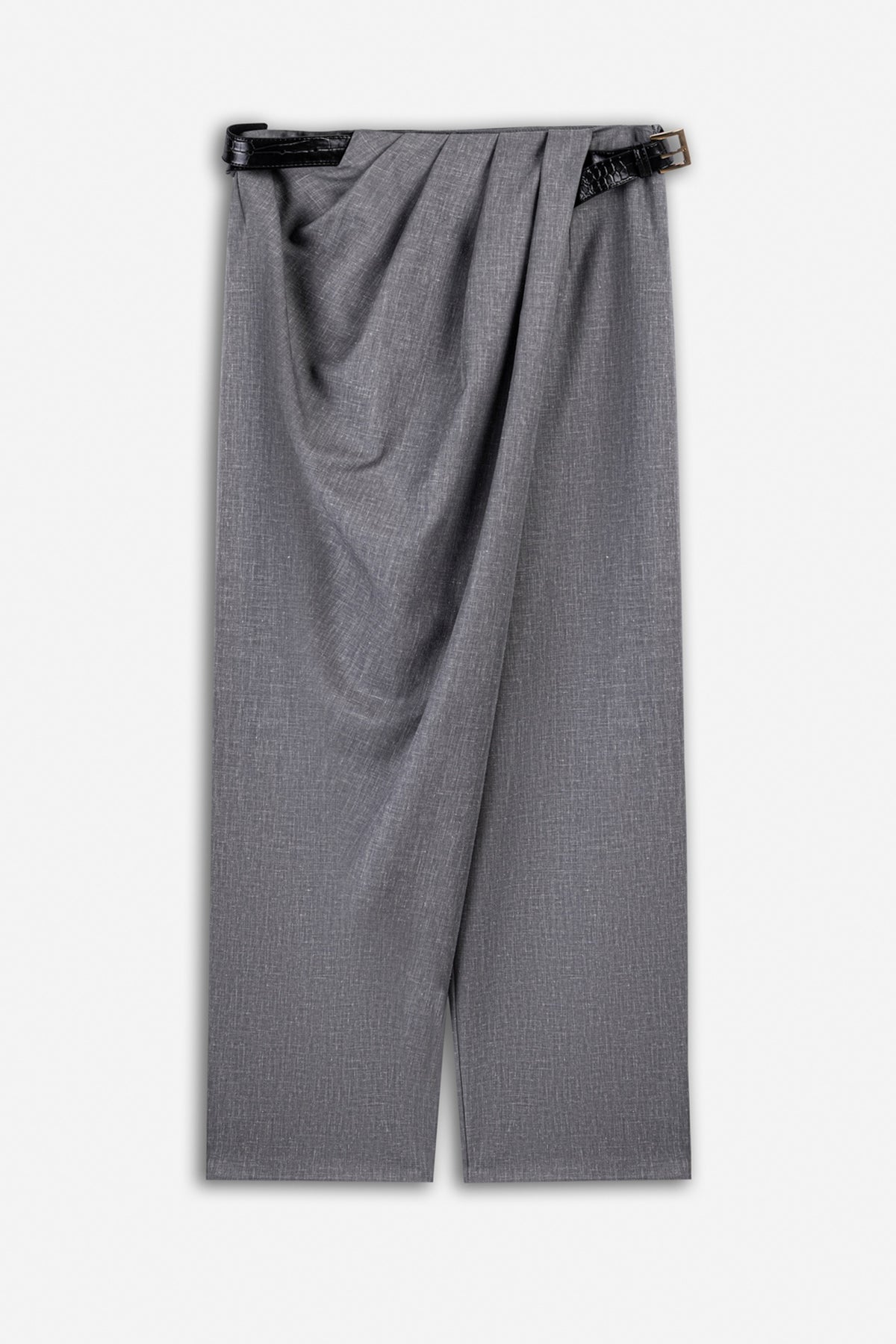 Draped Wrap Front Trousers