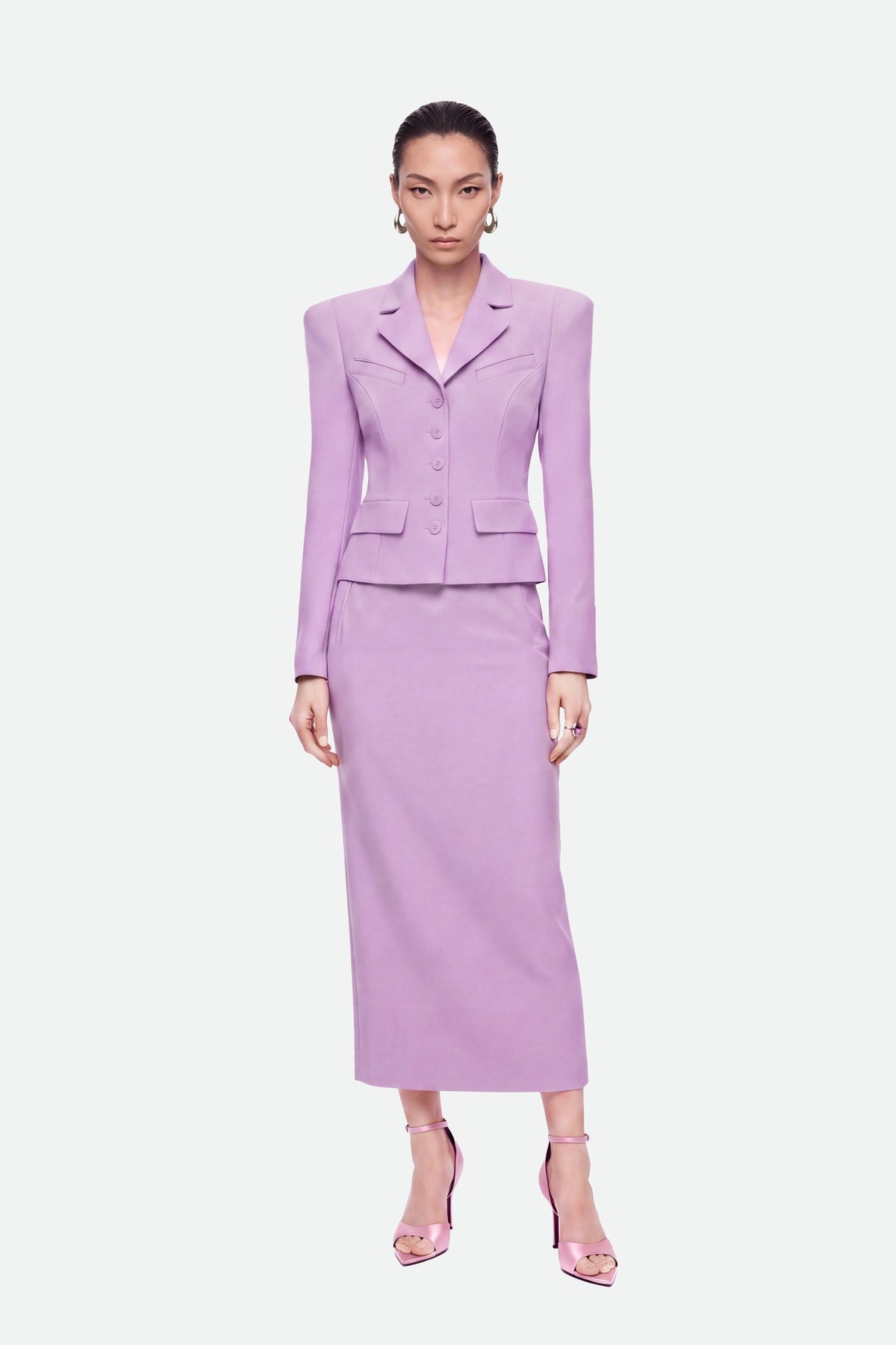 Tailored Midi Pencil Skirt