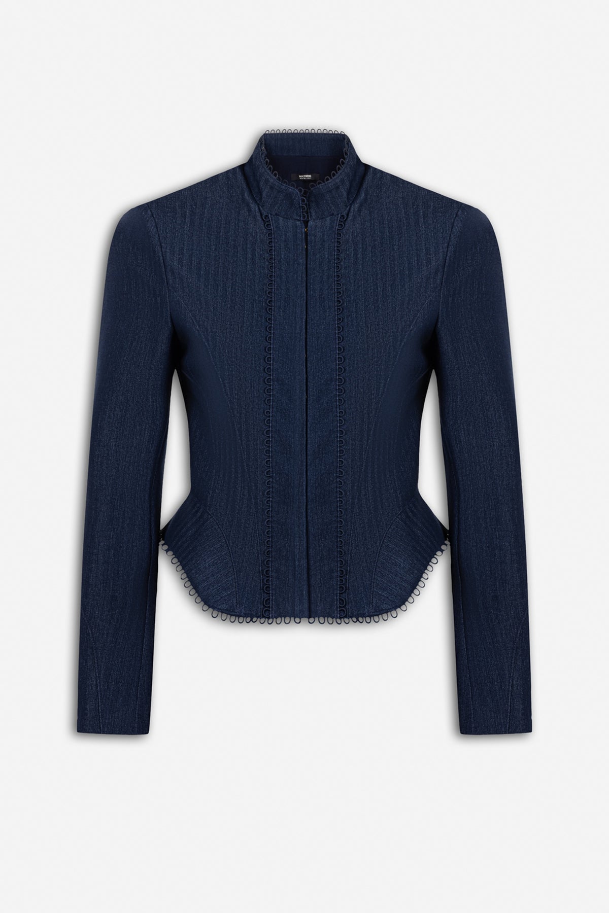 Loop Trim Peplum Jacket