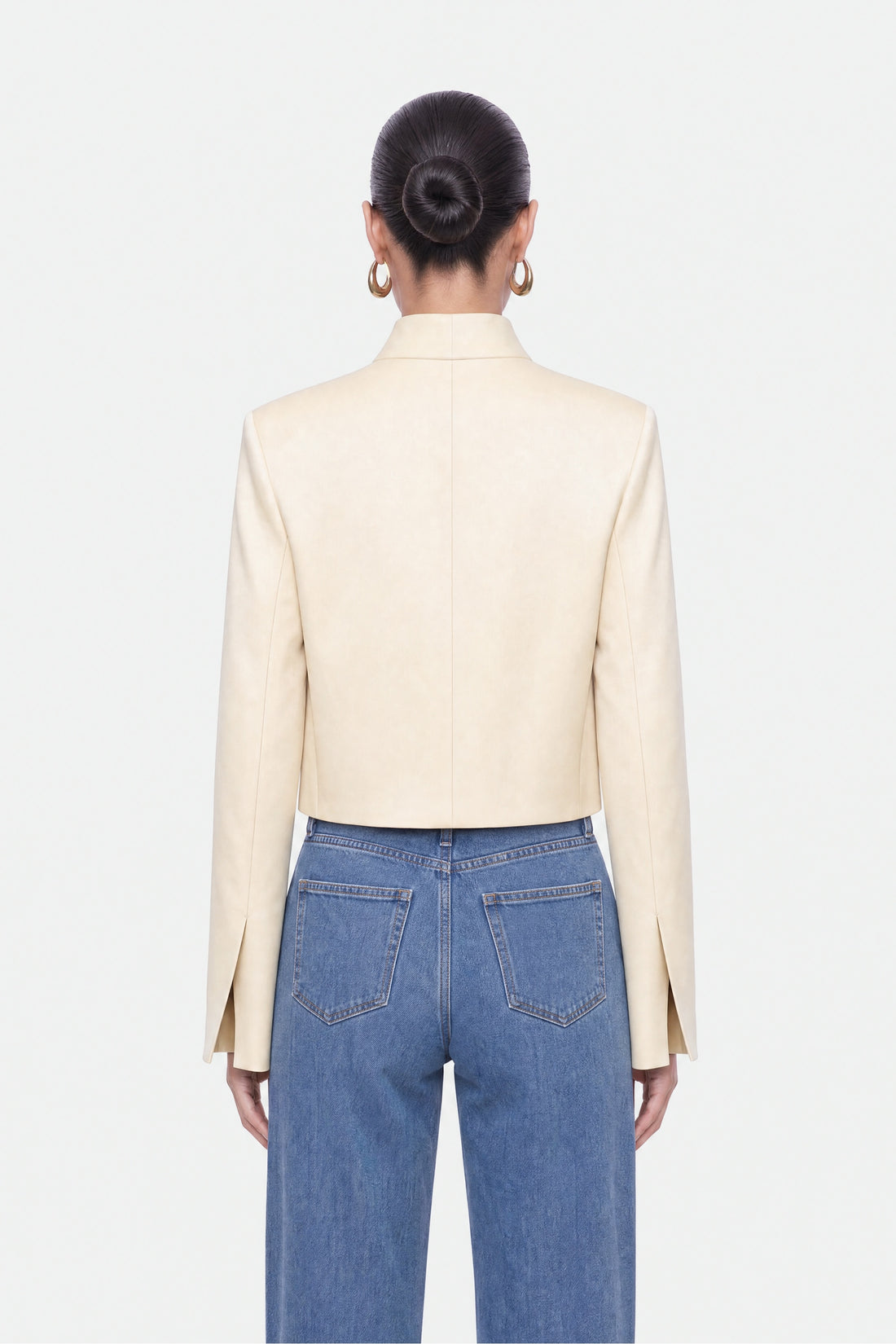 Embroidered Cropped Jacket