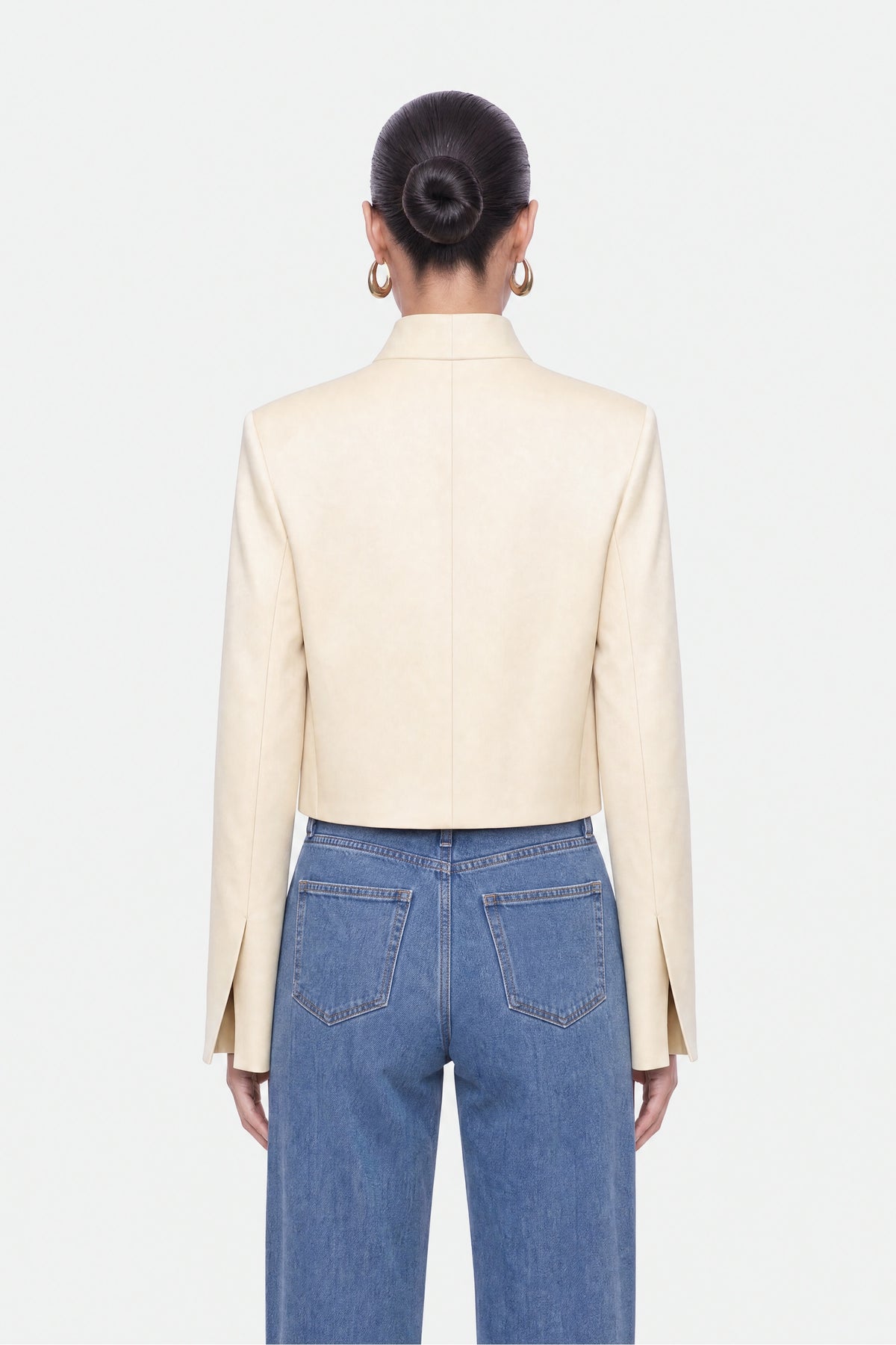 Embroidered Cropped Jacket