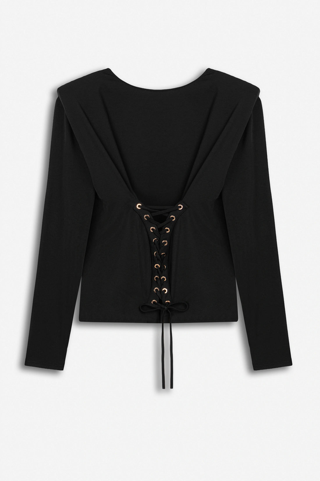 Eyelet Lace Up Blouse