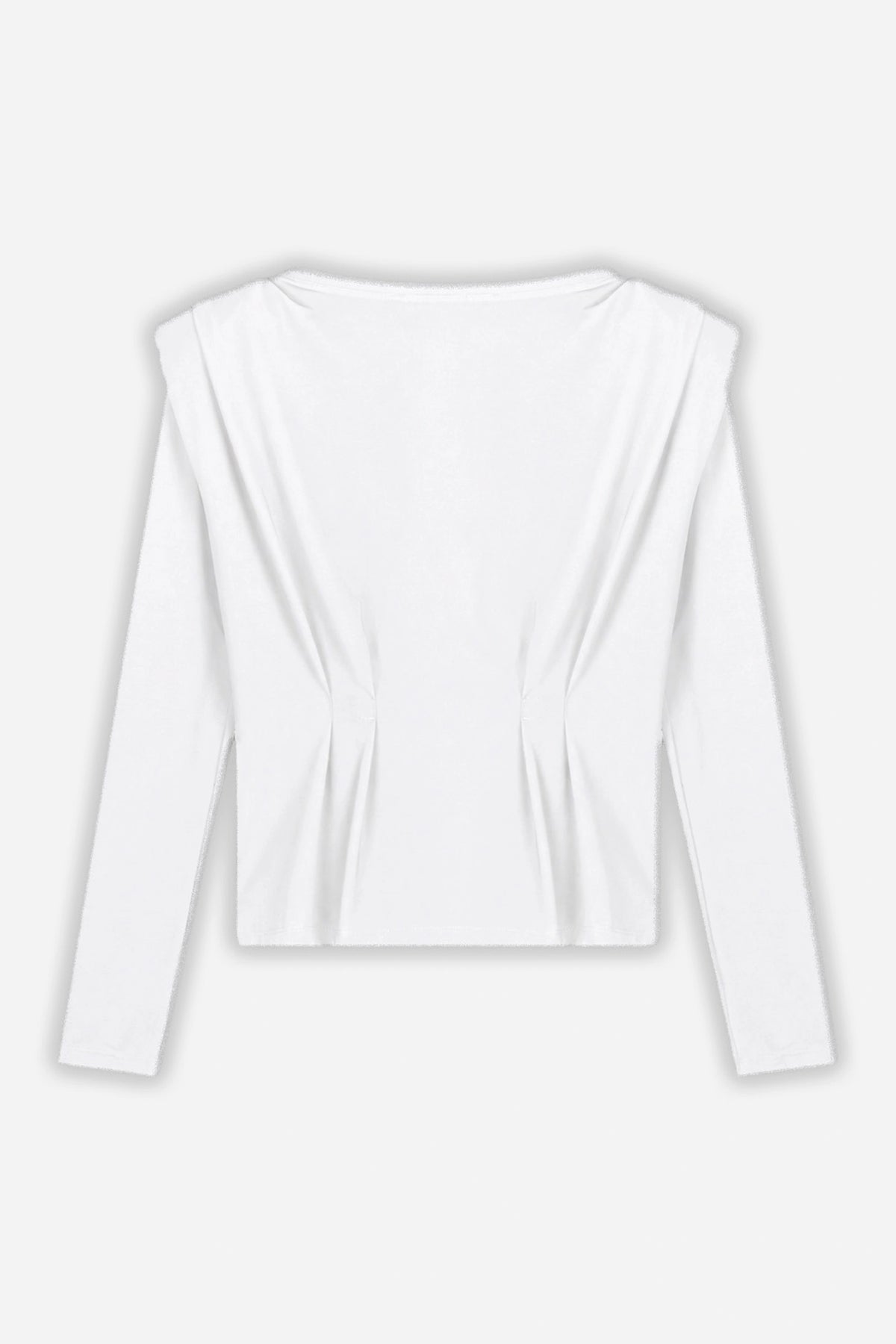 Bow Button Draped Blouse