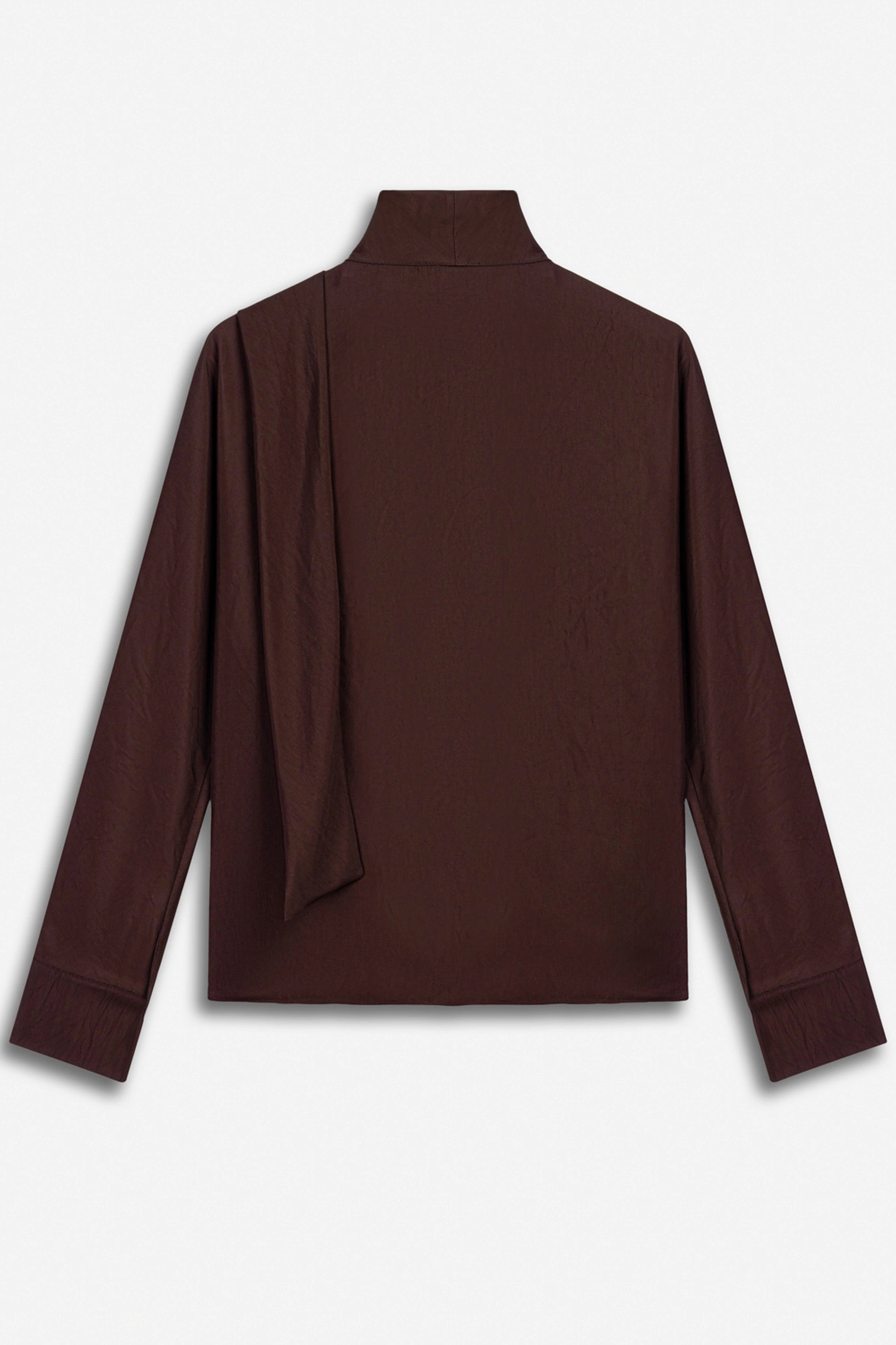Stone Accessory Stand Collar Blouse