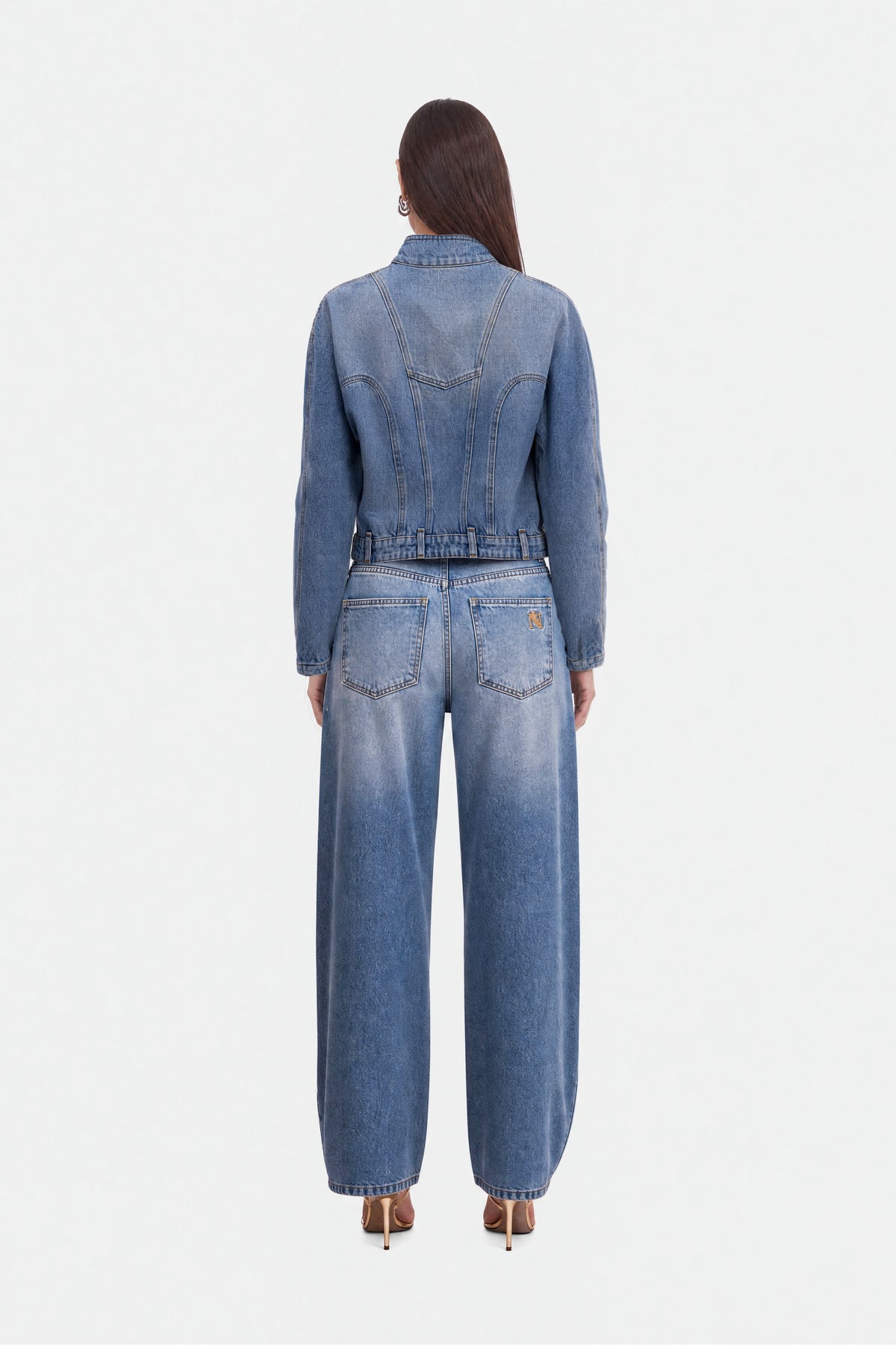 Stand Collar Denim Jacket