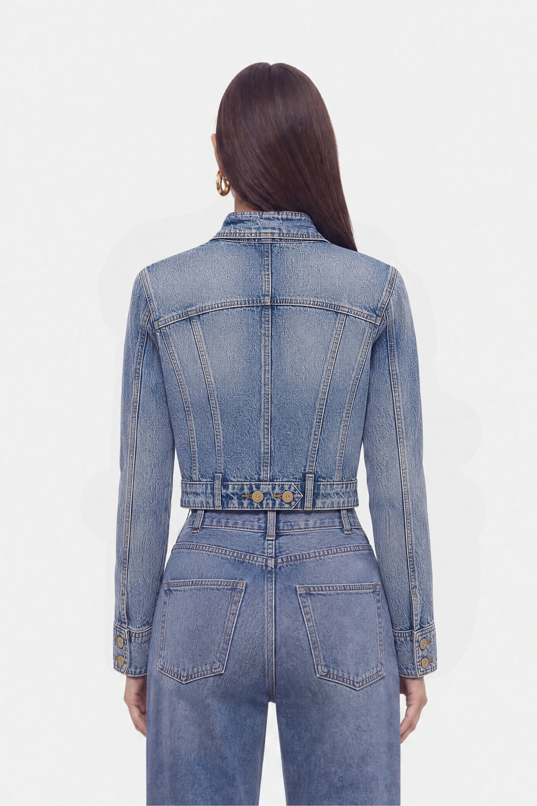 Collar Tie Denim Jacket