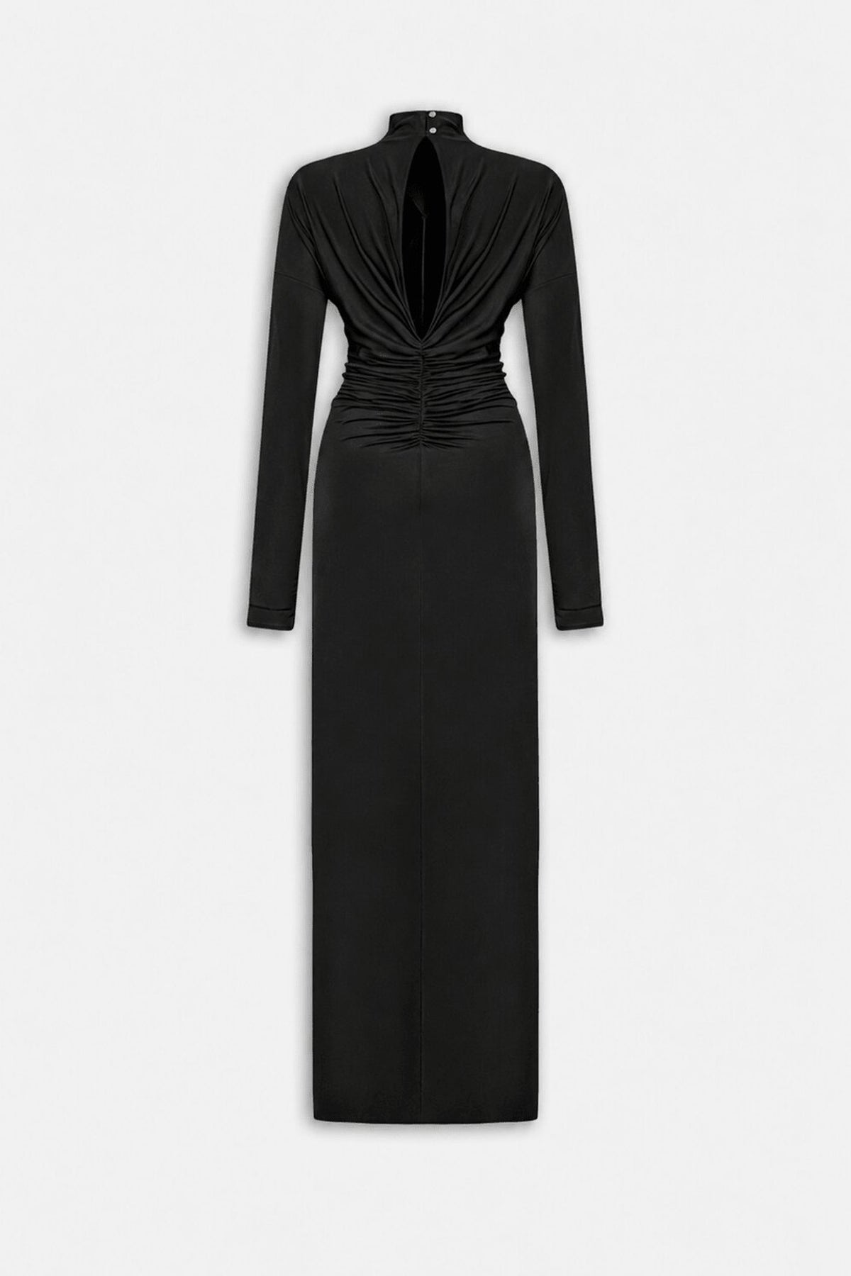 Stone Detail Draped Maxi Dress