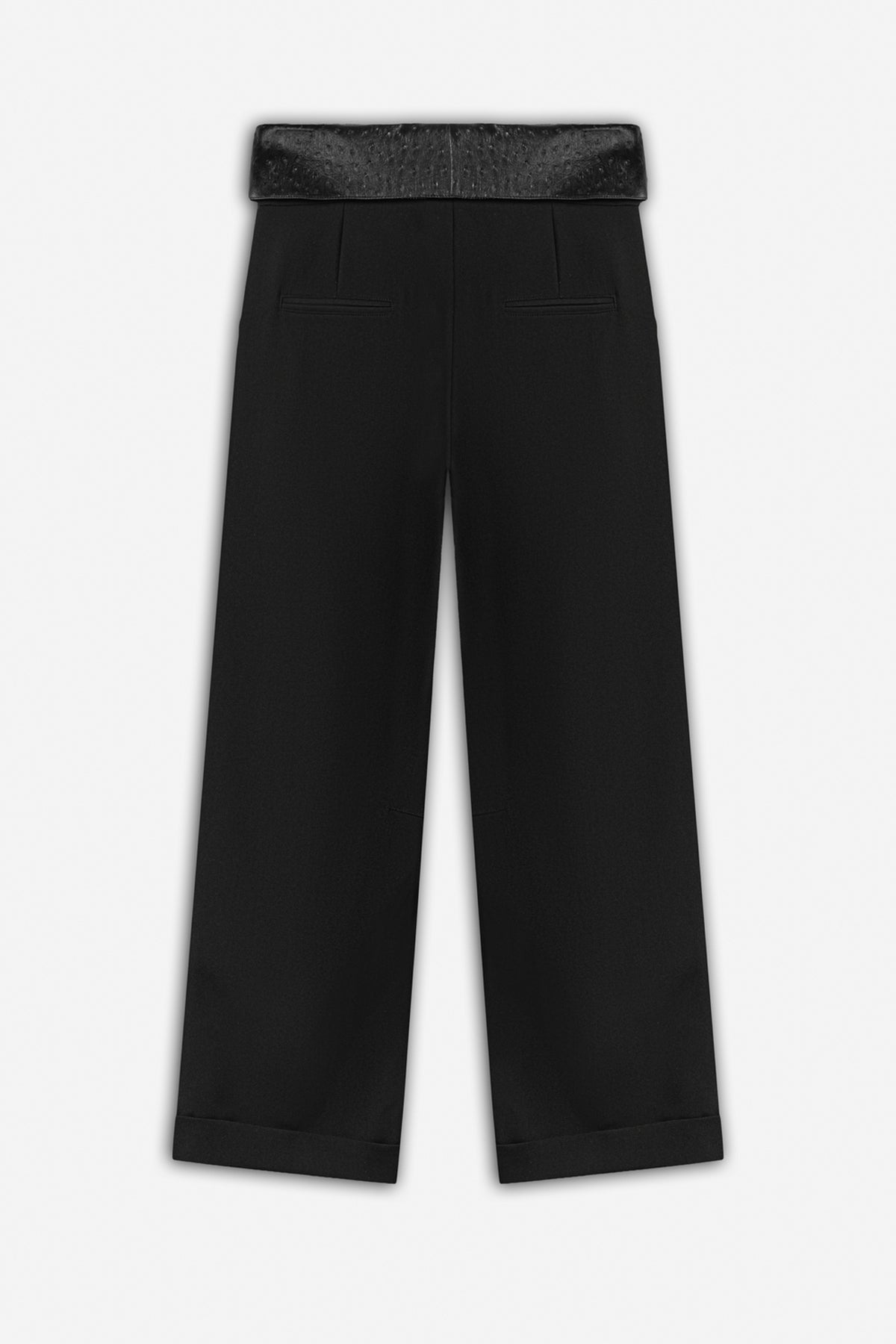 Leather Detail Trousers