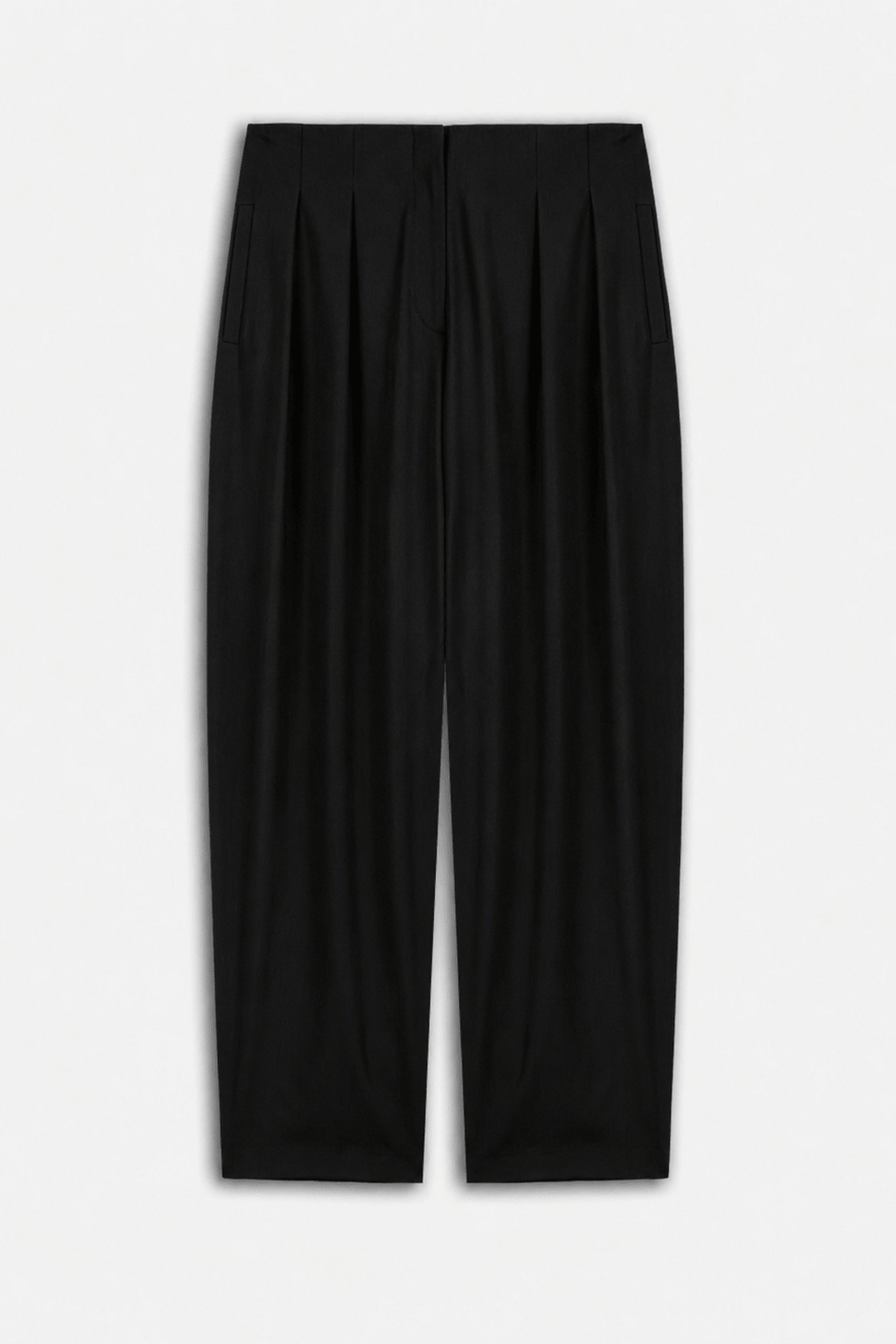 Double Pleat Belted Trousers