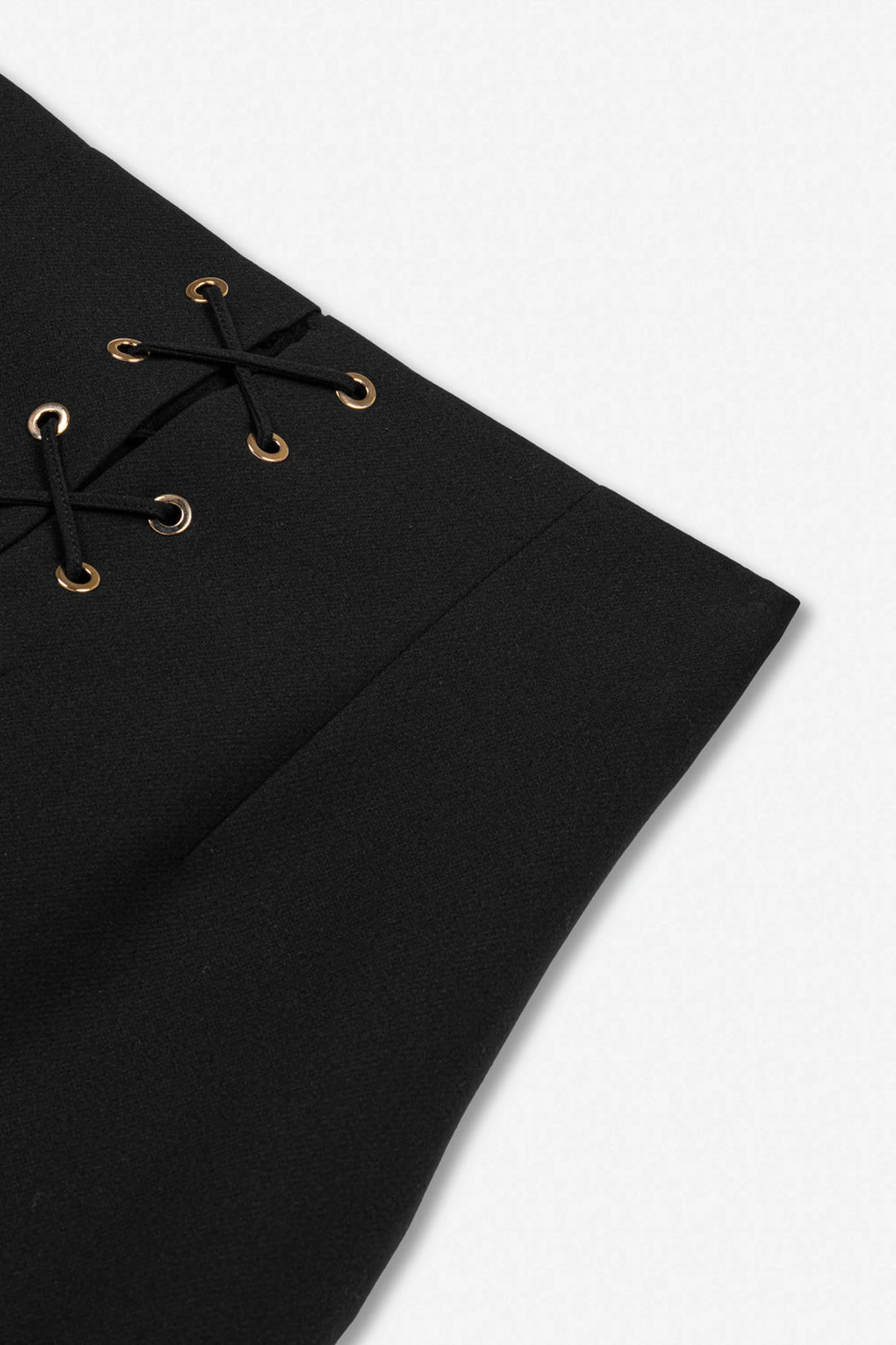 Eyelet Detail High Waist Midi Skirt