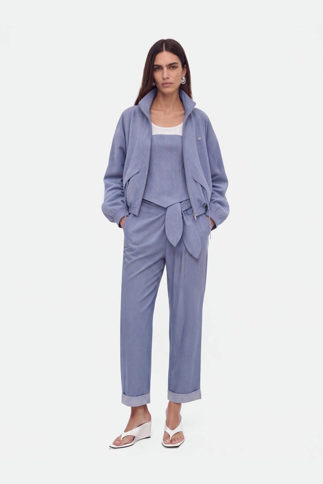 Zip Pocket Stand Collar Jacket