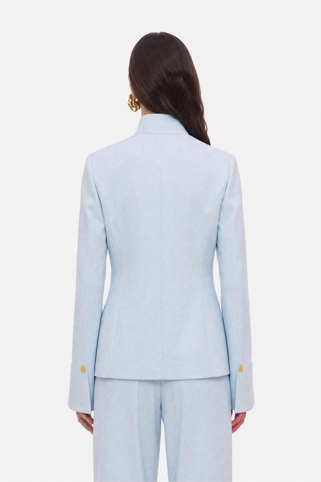 Embroidery Detail Stand Collar Jacket