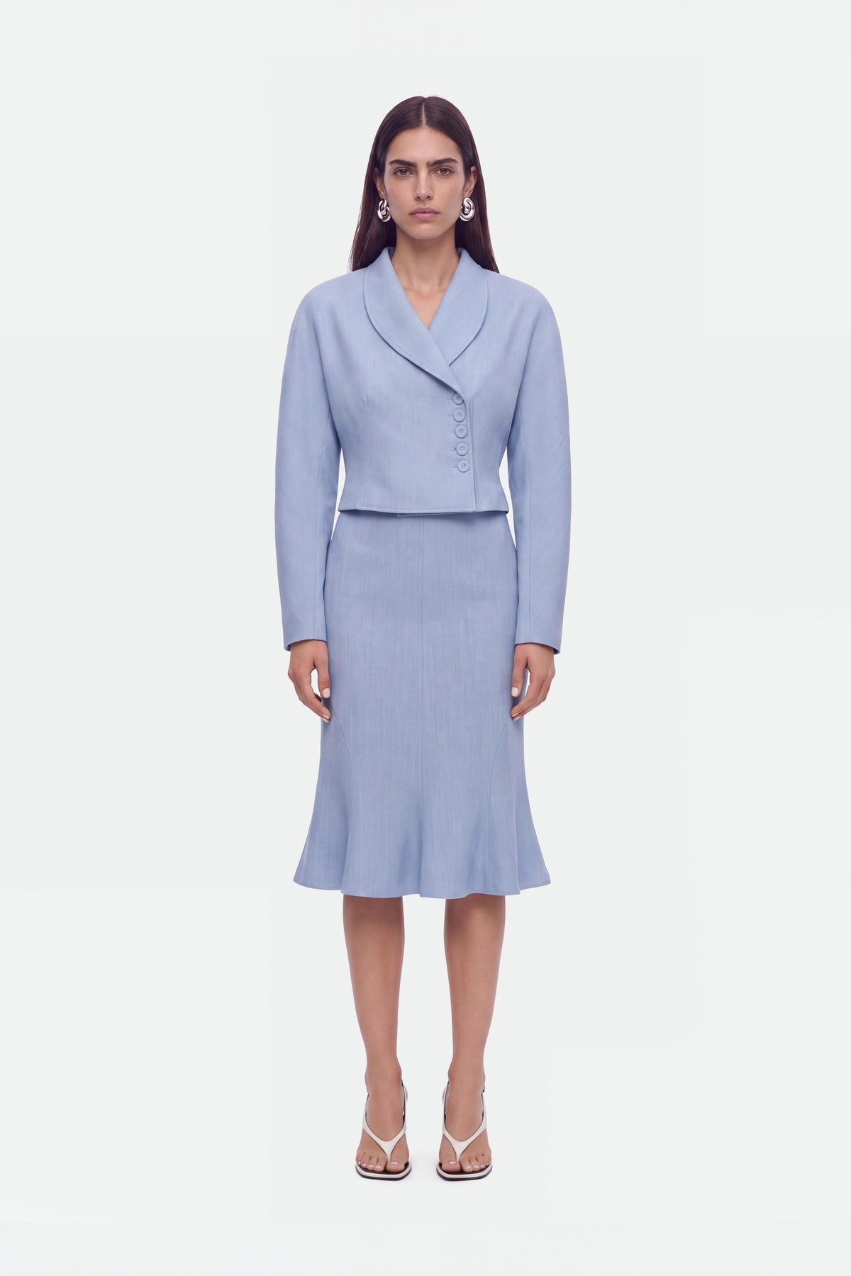 Shawl Collar Cropped Jacket