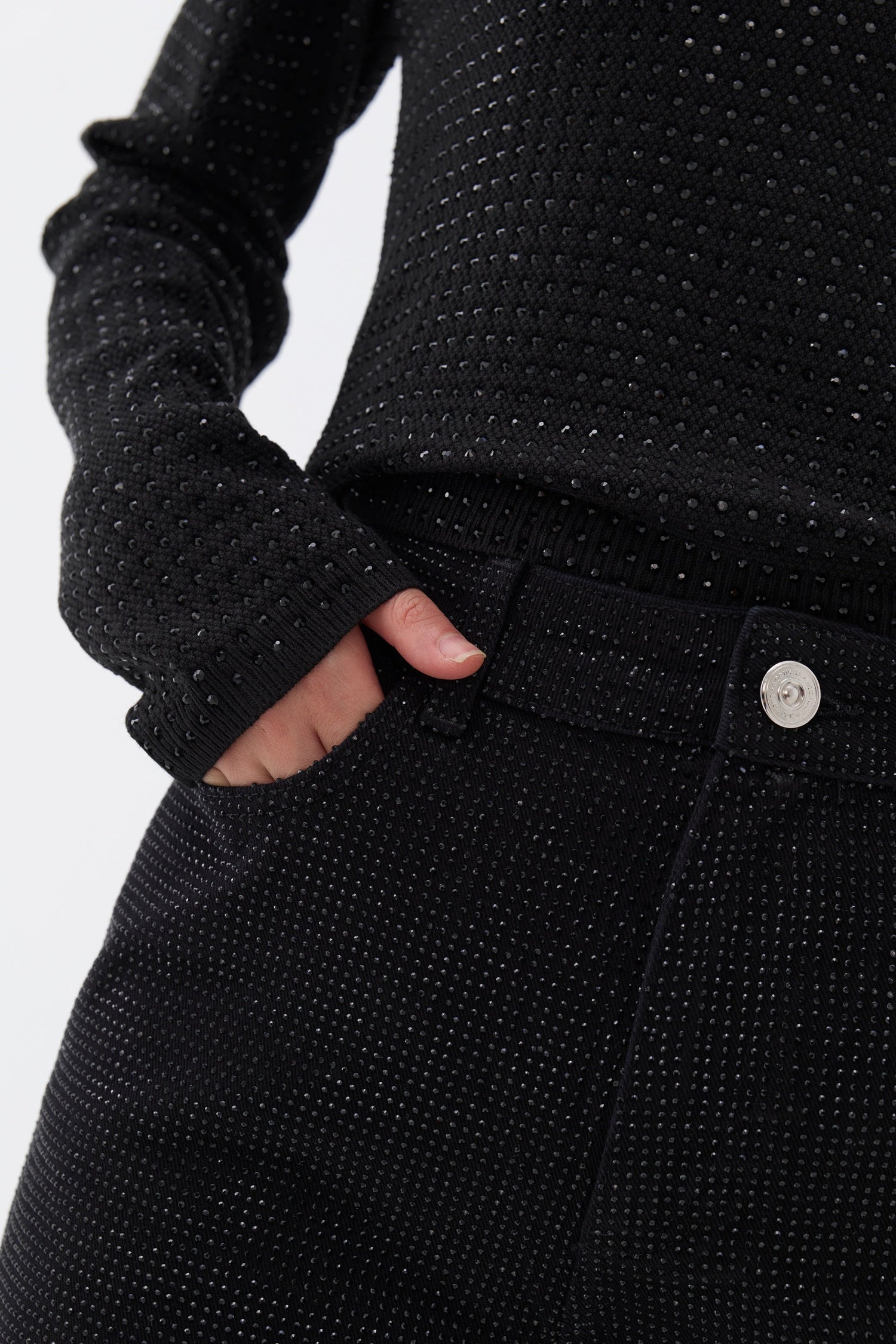 Stone Embroidered Jeans (Final Sale)