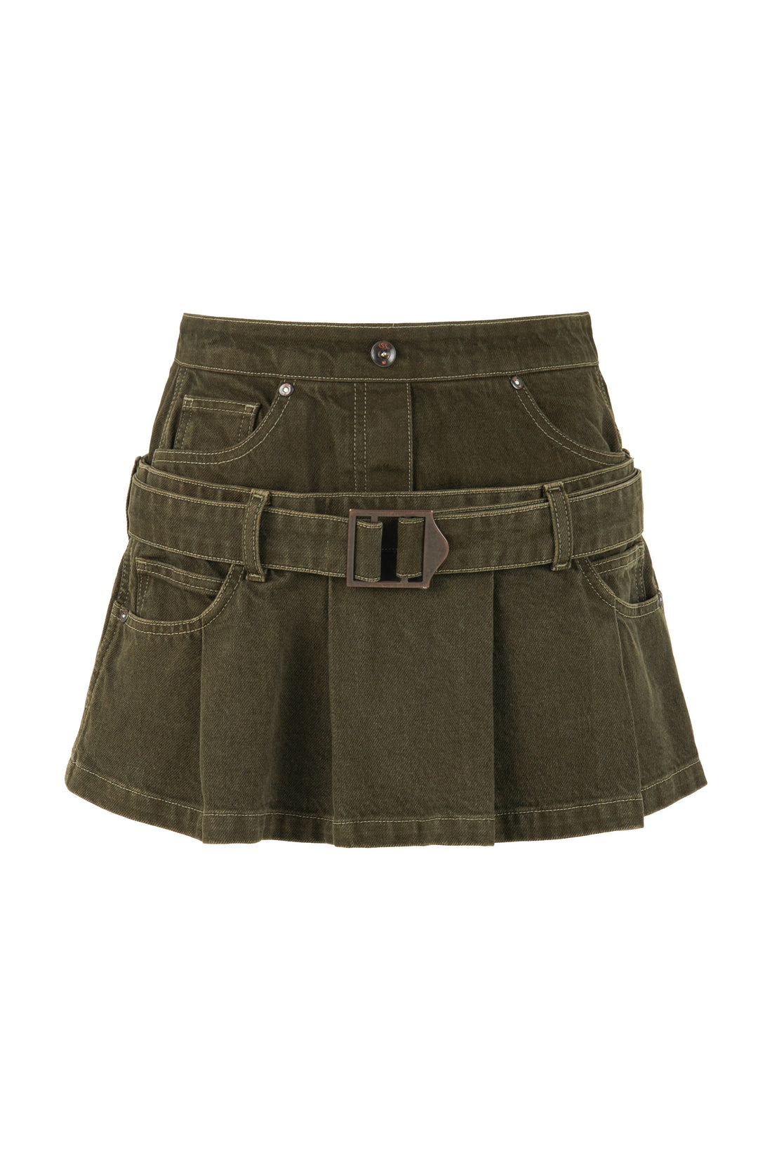 Mini Jean Skirt with Belt Detail (Final Sale)