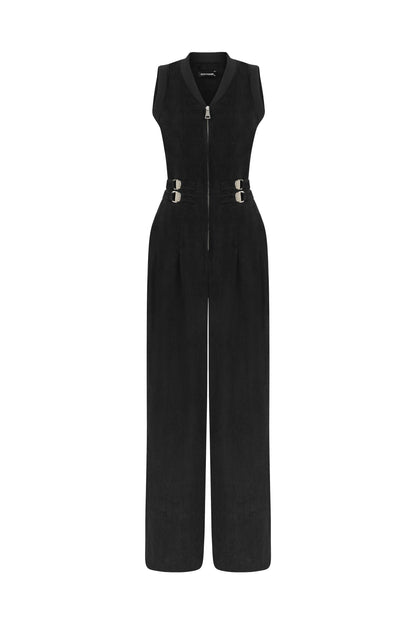 Bomber Neck Jumpsuit (Final Sale)
