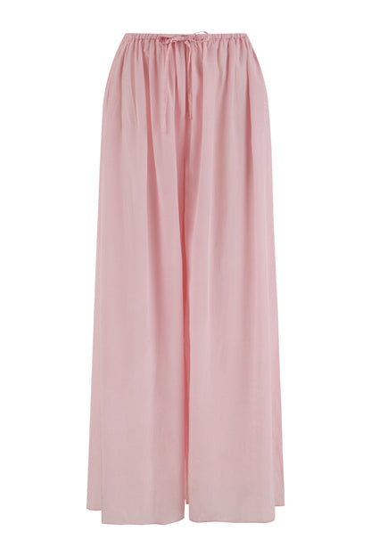 Pink Flowy Wide Leg Pants