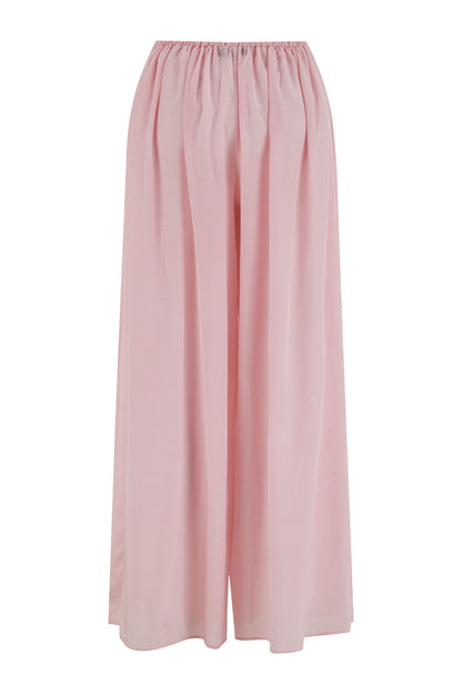 Pink Flowy Wide Leg Pants
