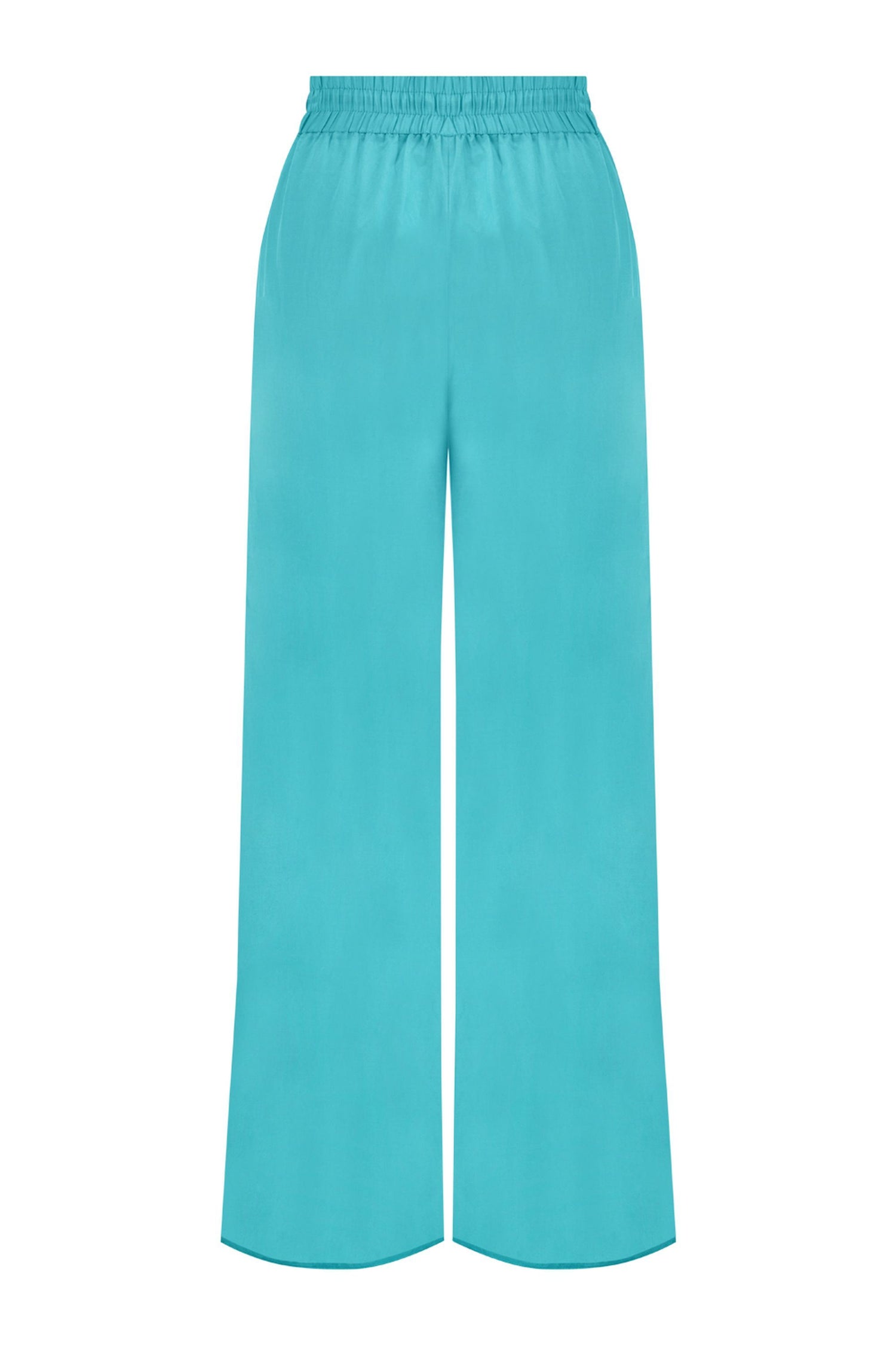 Turqoise Flowy Wide Leg Pants