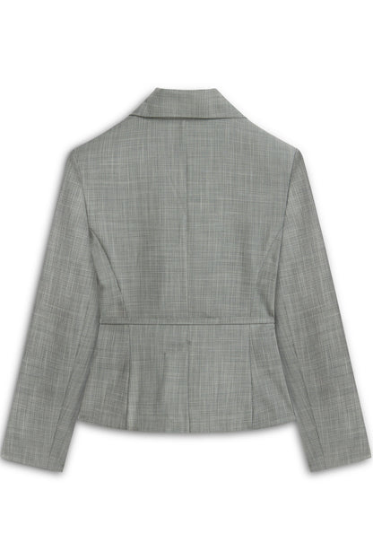 Gray Thin Belted Jacket