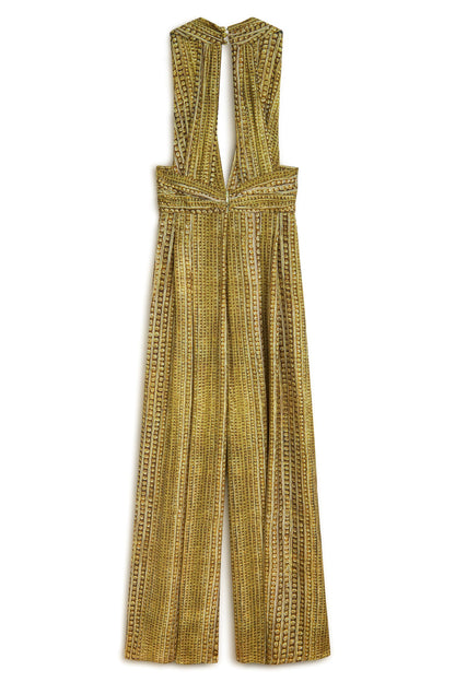 Gold and Stone Accessory Detailed Jumpsuit