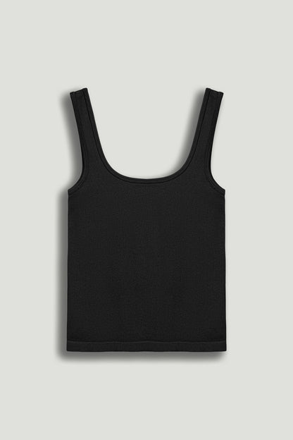 Black Printed Sleeveless Crop Top