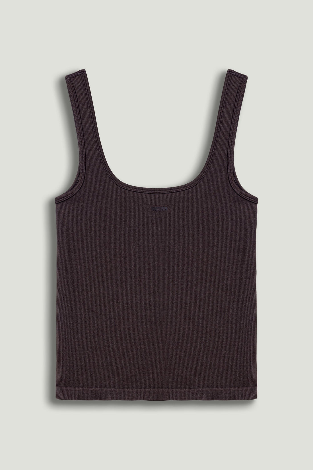 Brown Printed Sleeveless Crop Top
