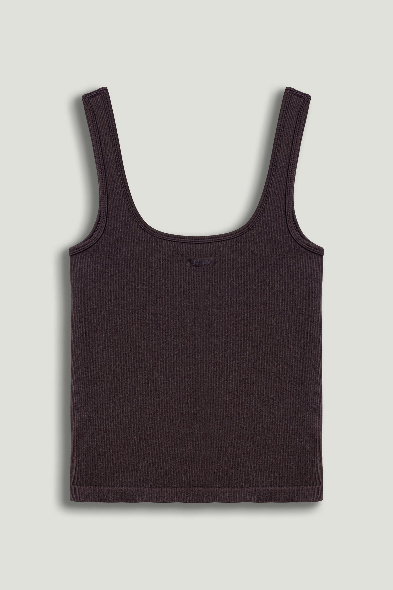 Brown Printed Sleeveless Crop Top