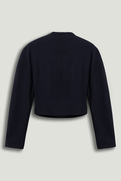 Asymmetric Buttoned Tailored Jacket
