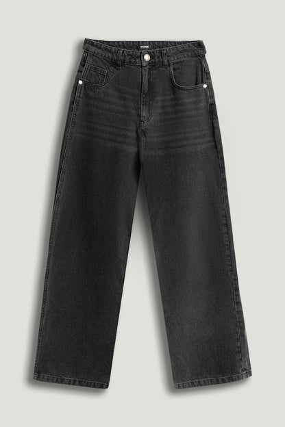 Washed Wide Leg Jeans
