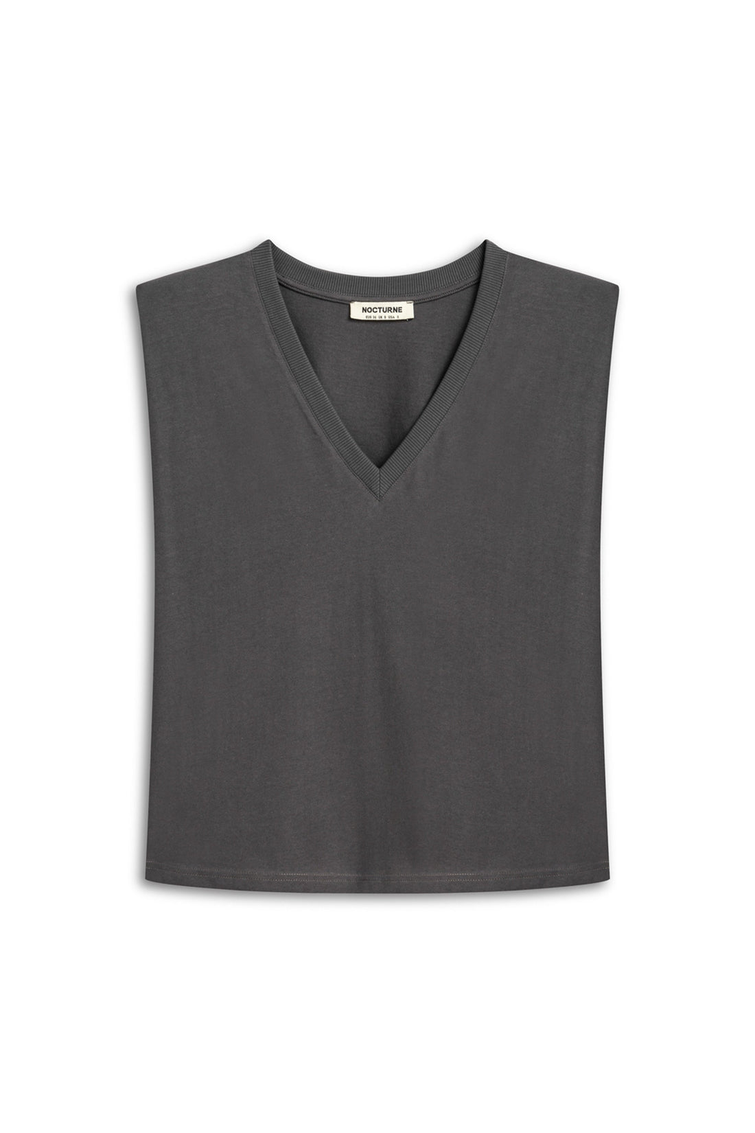 Anthracite V-Neck Padded T-Shirt