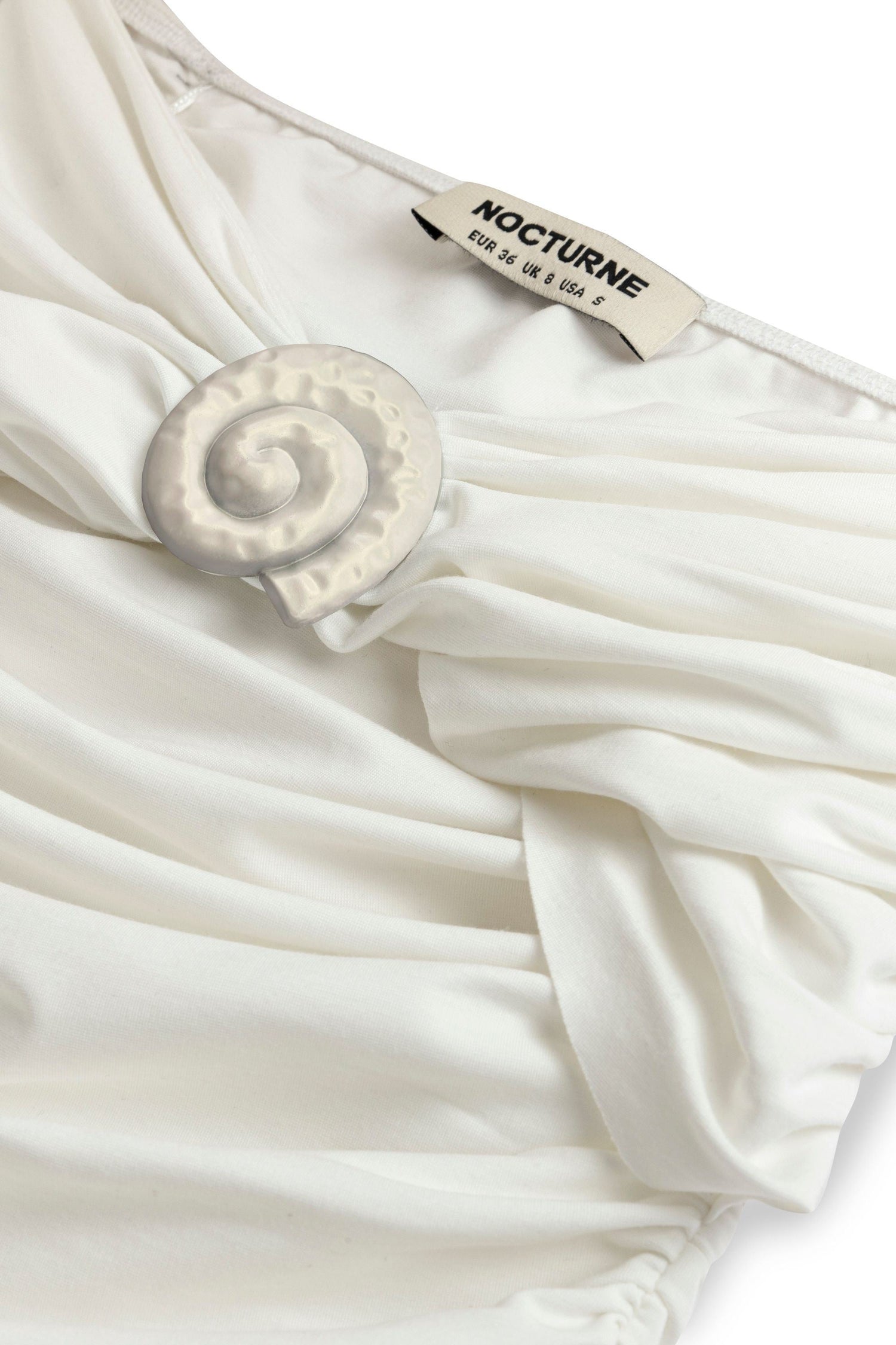Ecru Strapless Oyster Accessory Blouse