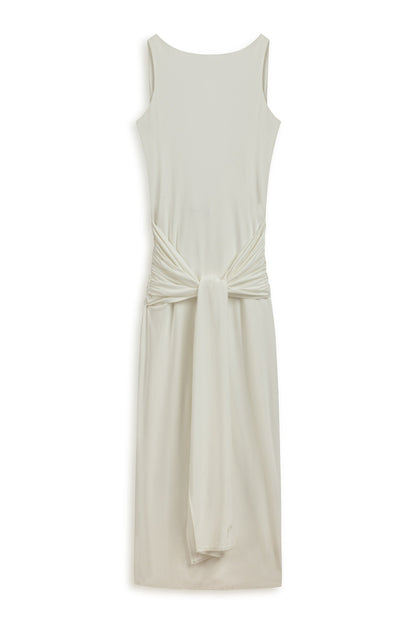 Ecru Backless Maxi Dress